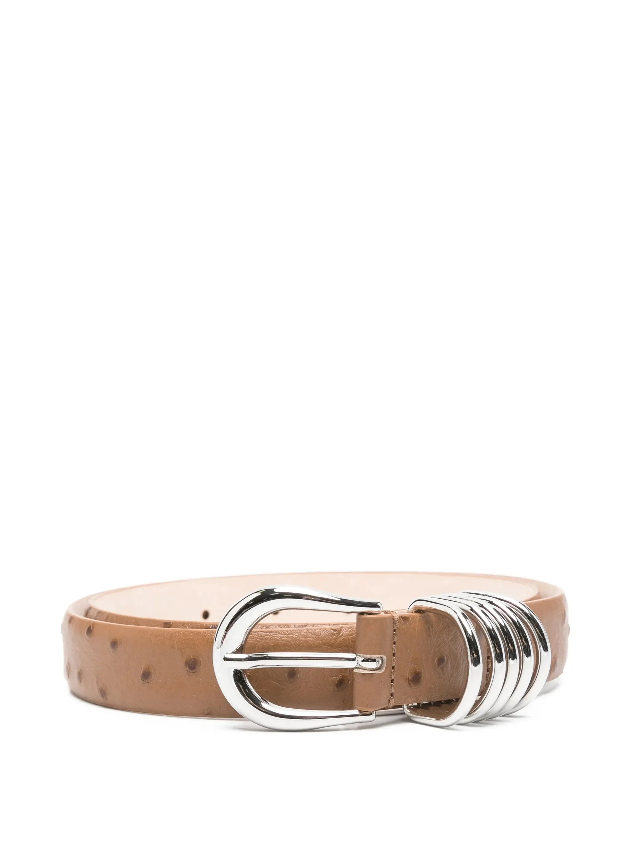 hollyhock ostrich-embossed belt - 1