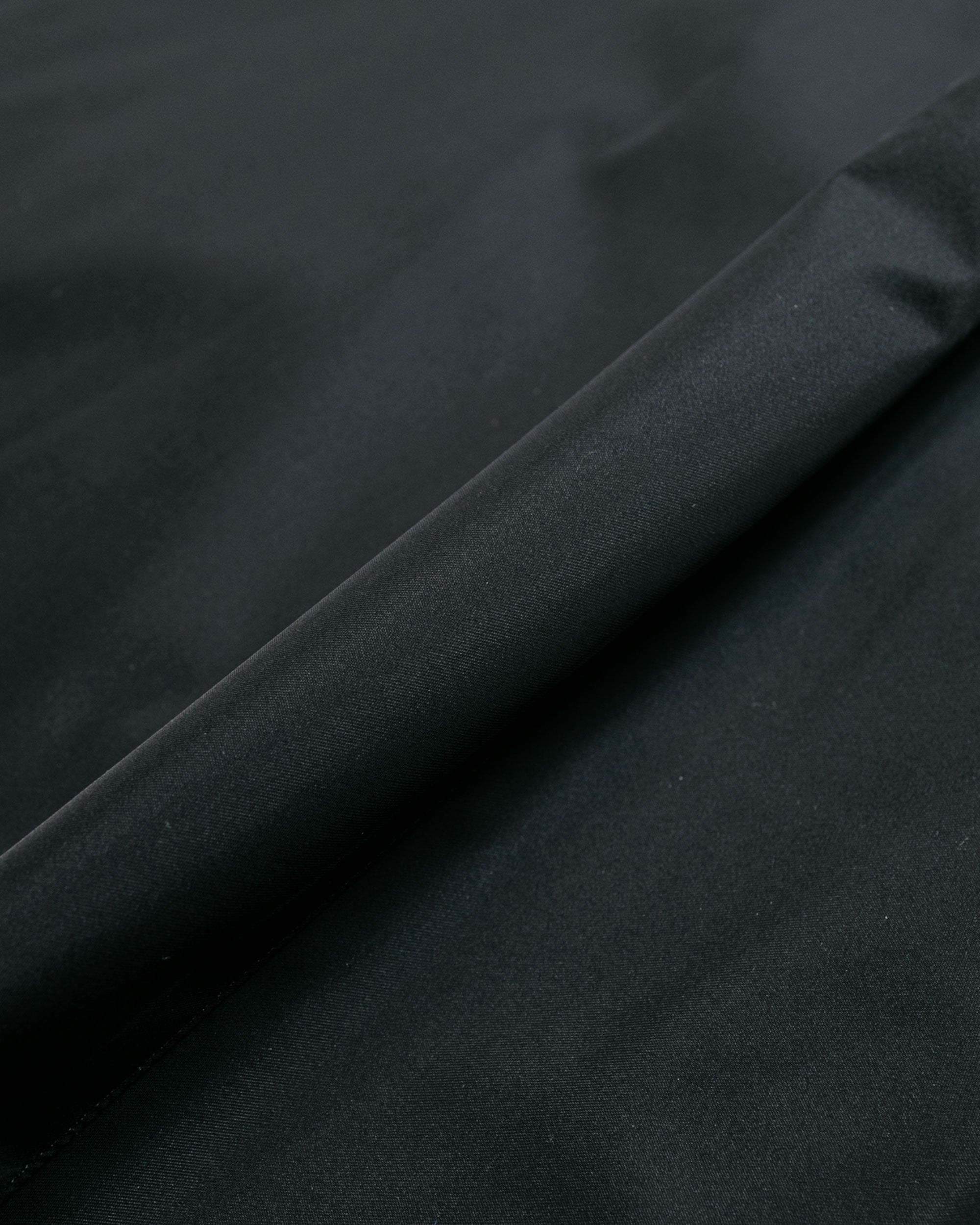 Hard Twist Polyester Satin Laminate Zip Blouson Black - 7