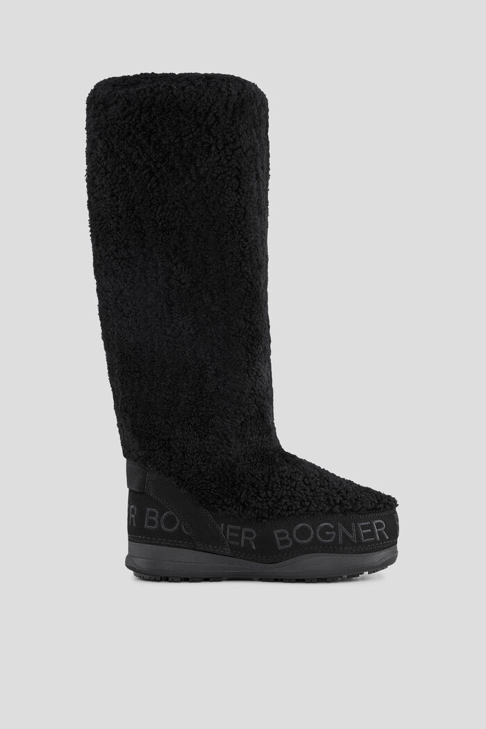 Lake Louise Teddy fur boots in Black - 2