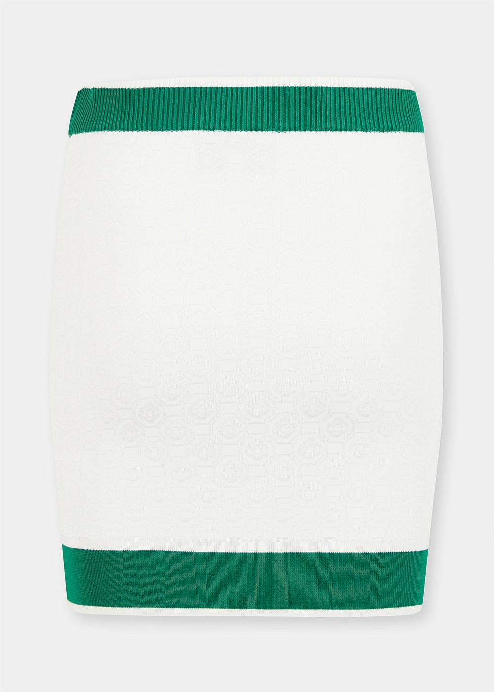 White & Green Monogram Skirt - 2