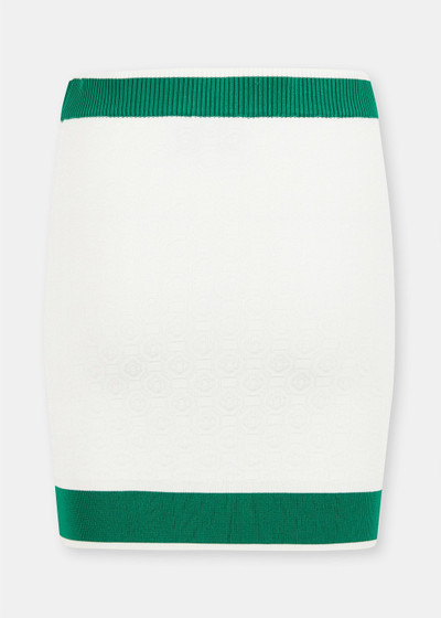 CASABLANCA White & Green Monogram Skirt outlook