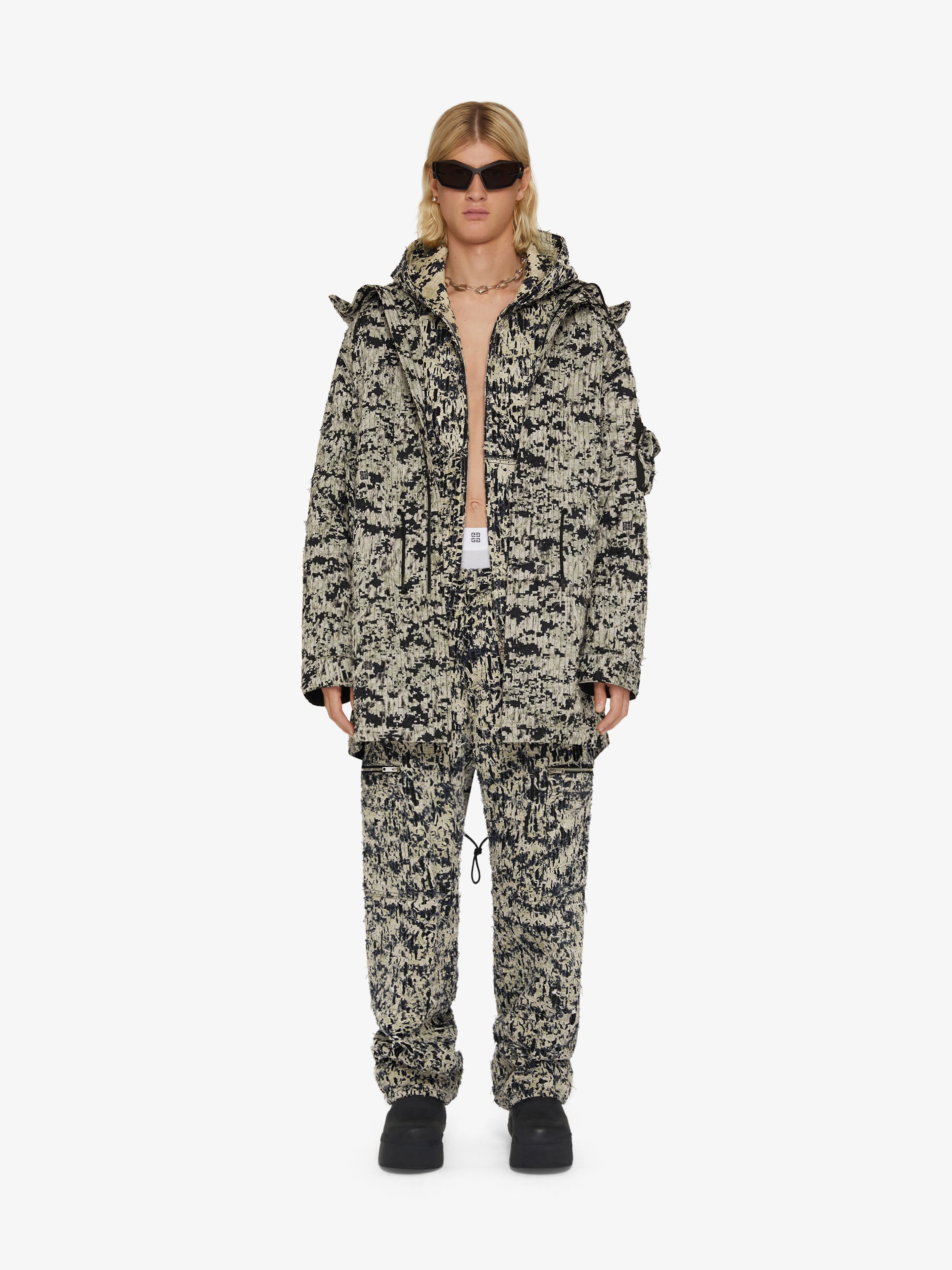 DESTROYED CARGO PANTS IN DENIM - 2
