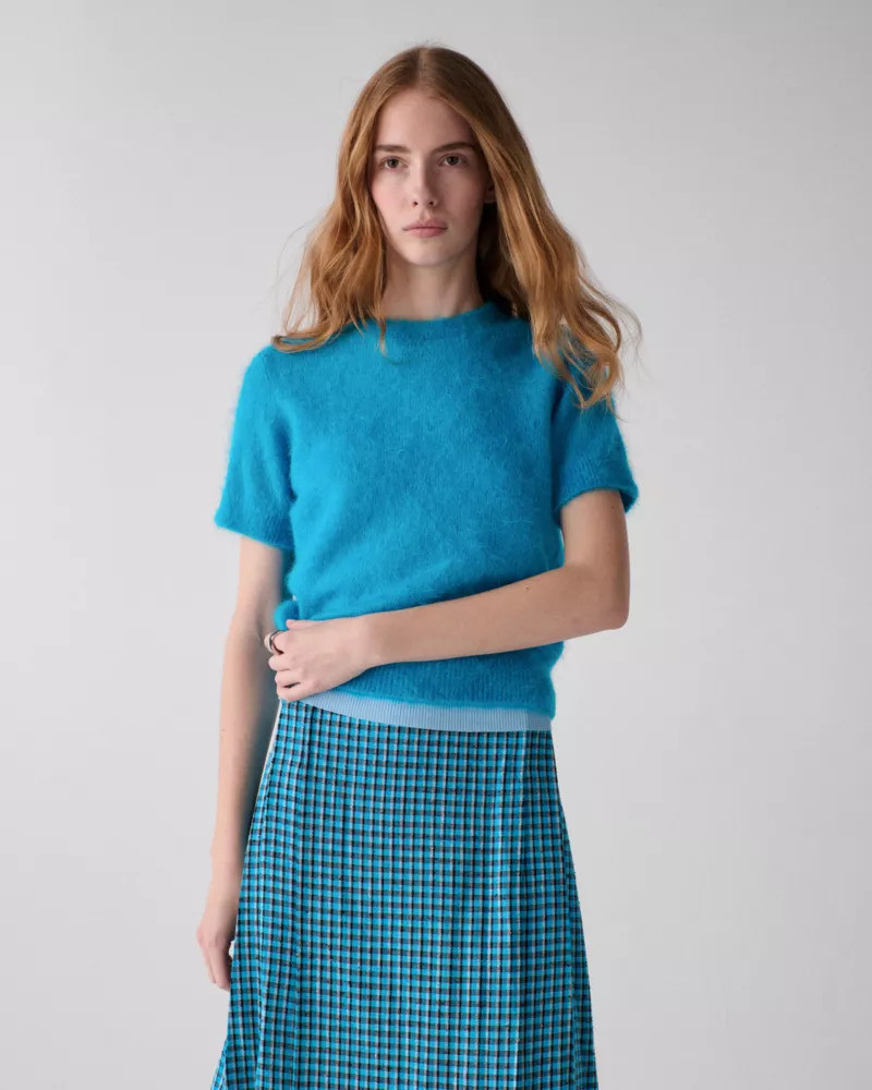 kate spade Fuzzy Short Sleeve Sweater outlook