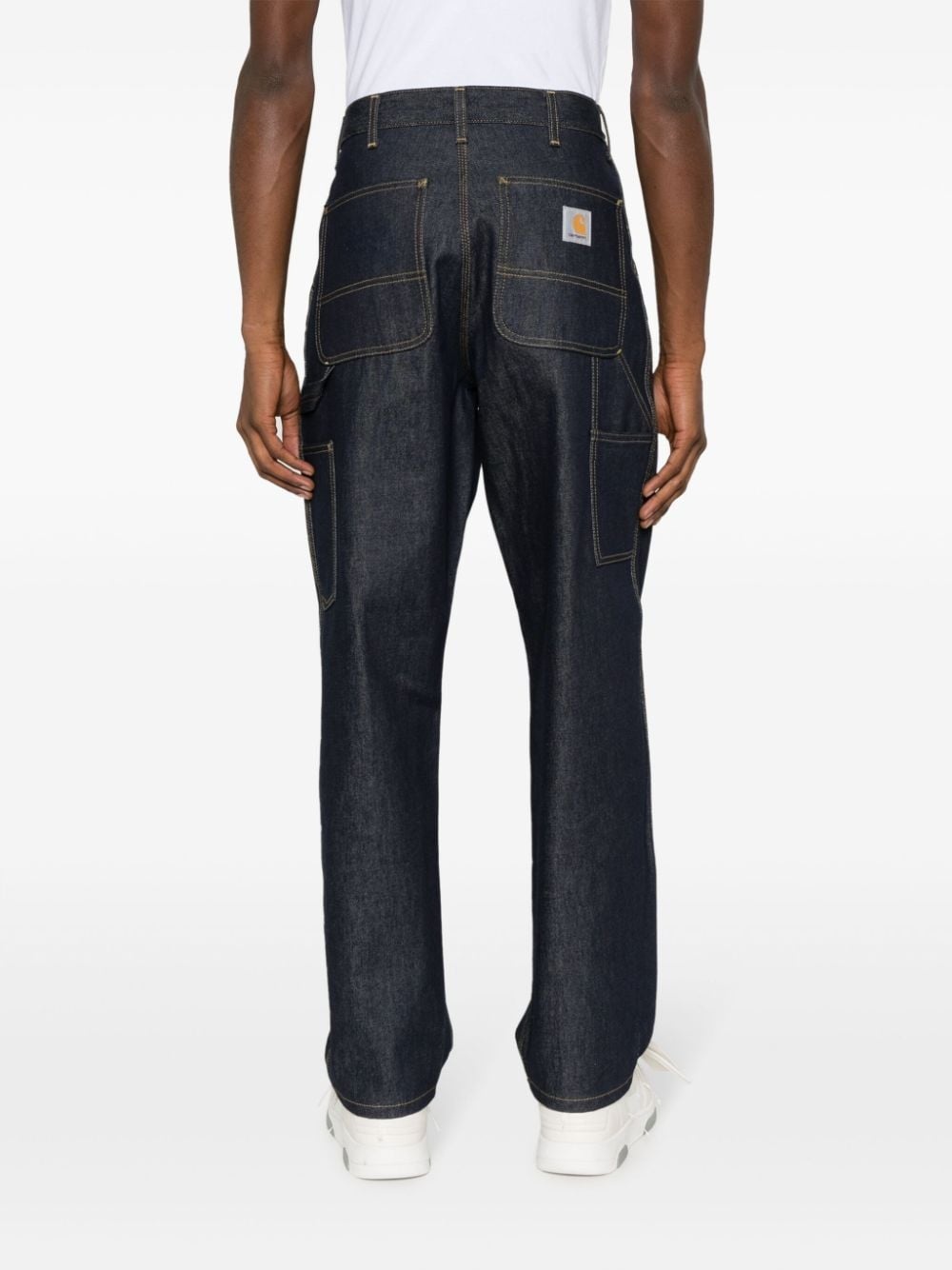 Single Knee mid-rise straight-leg jeans - 4