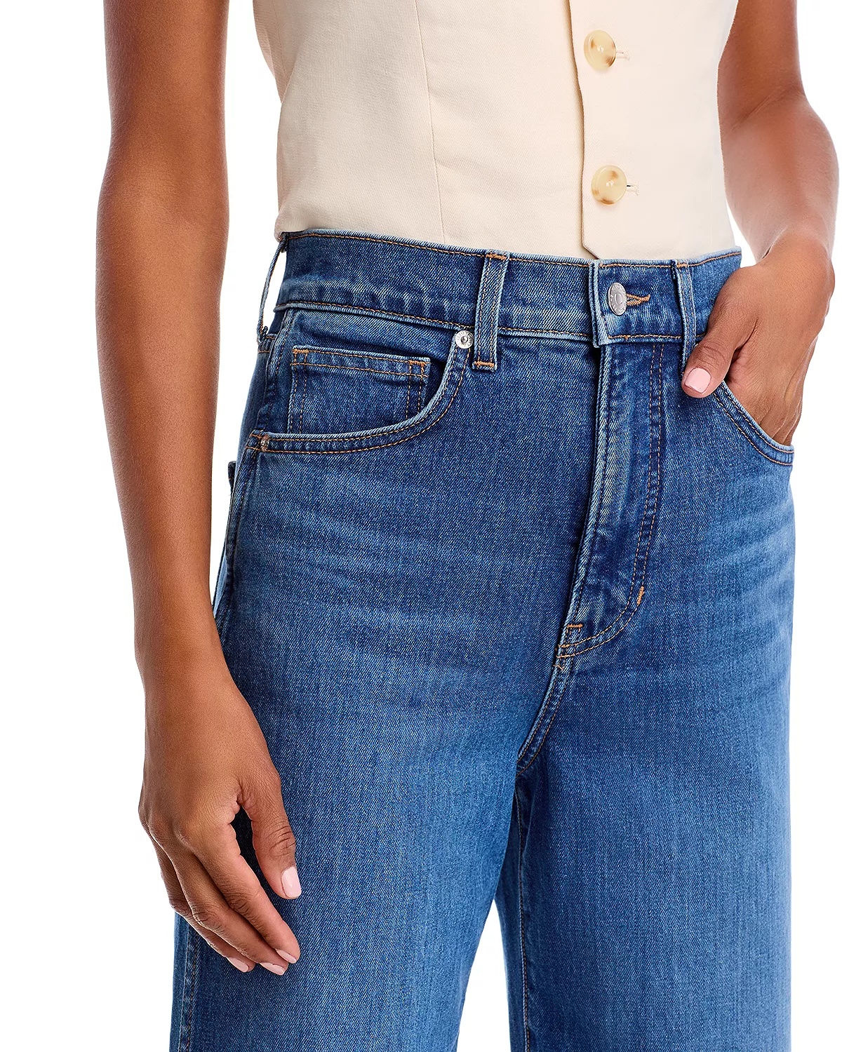 Taylor High Rise Wide Leg Jeans in Serendipity - 6