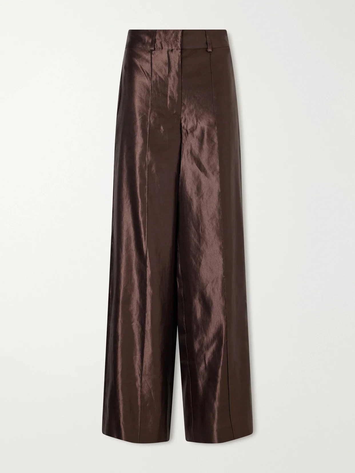 Jnane Linen And Silk-blend Wide-leg Pants - 1