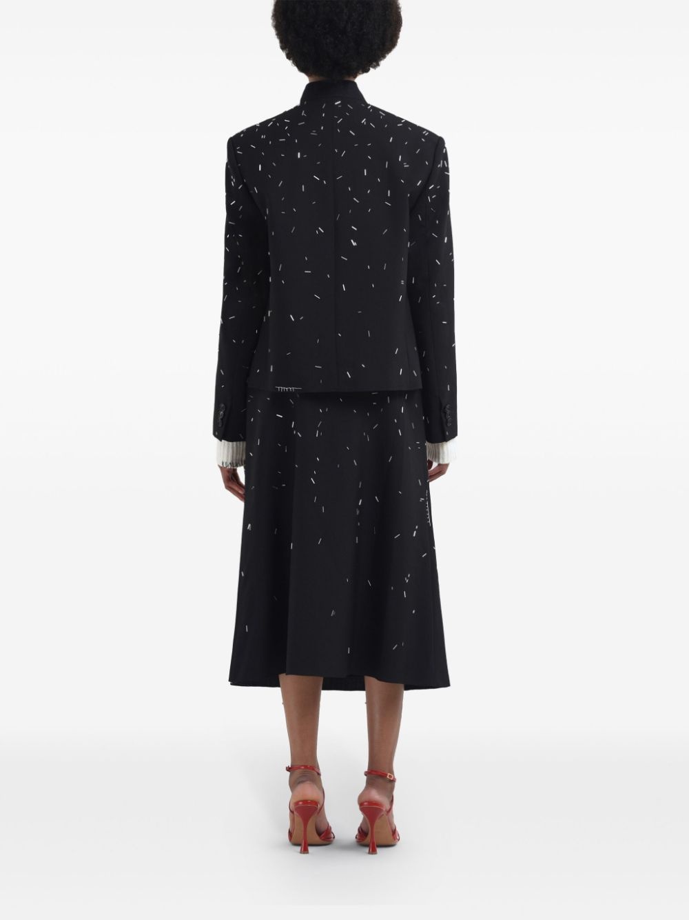 bead-embellished jacket - 4