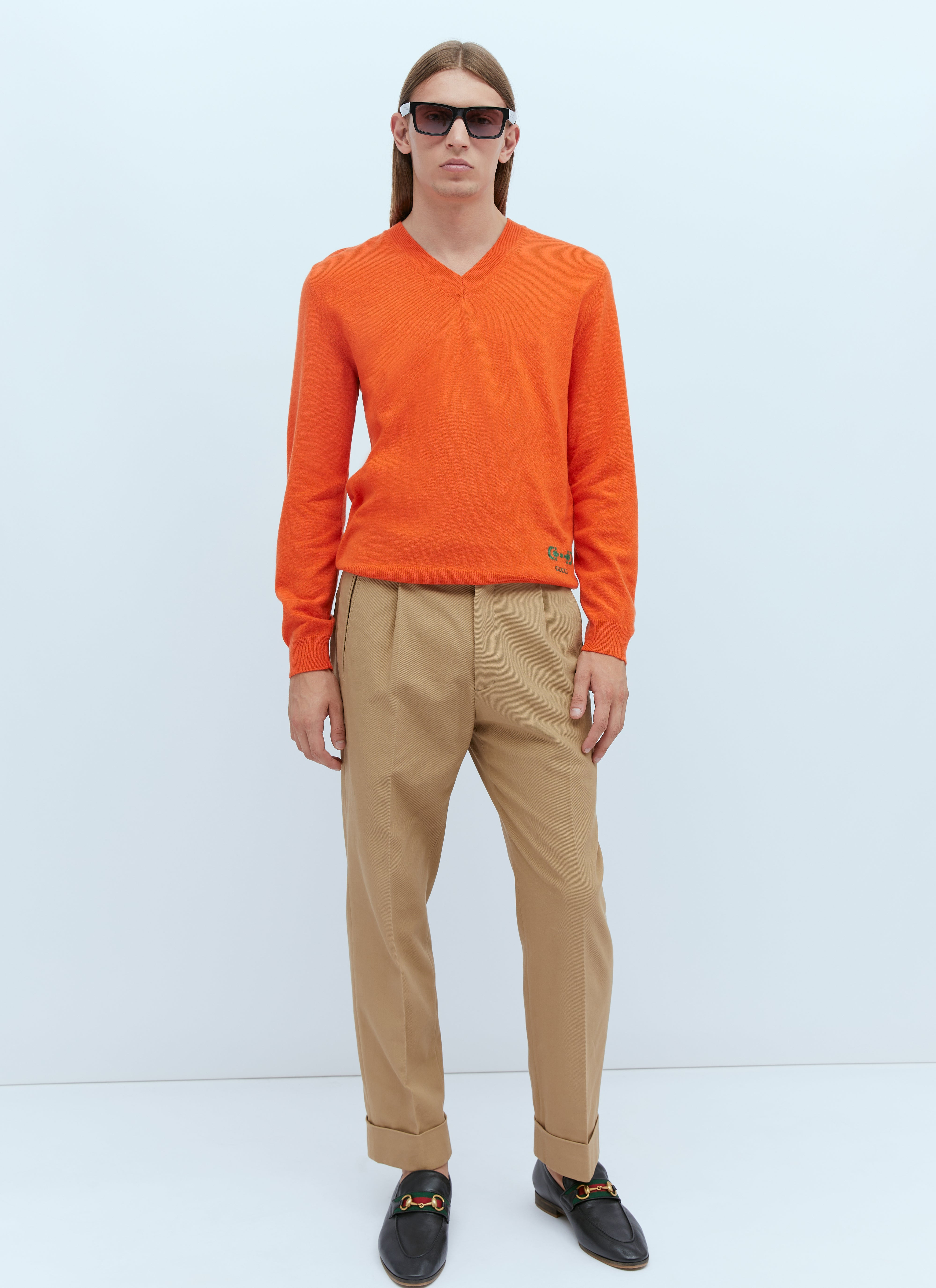 Gucci Men Cotton Gabardine Tailored Pants - 2