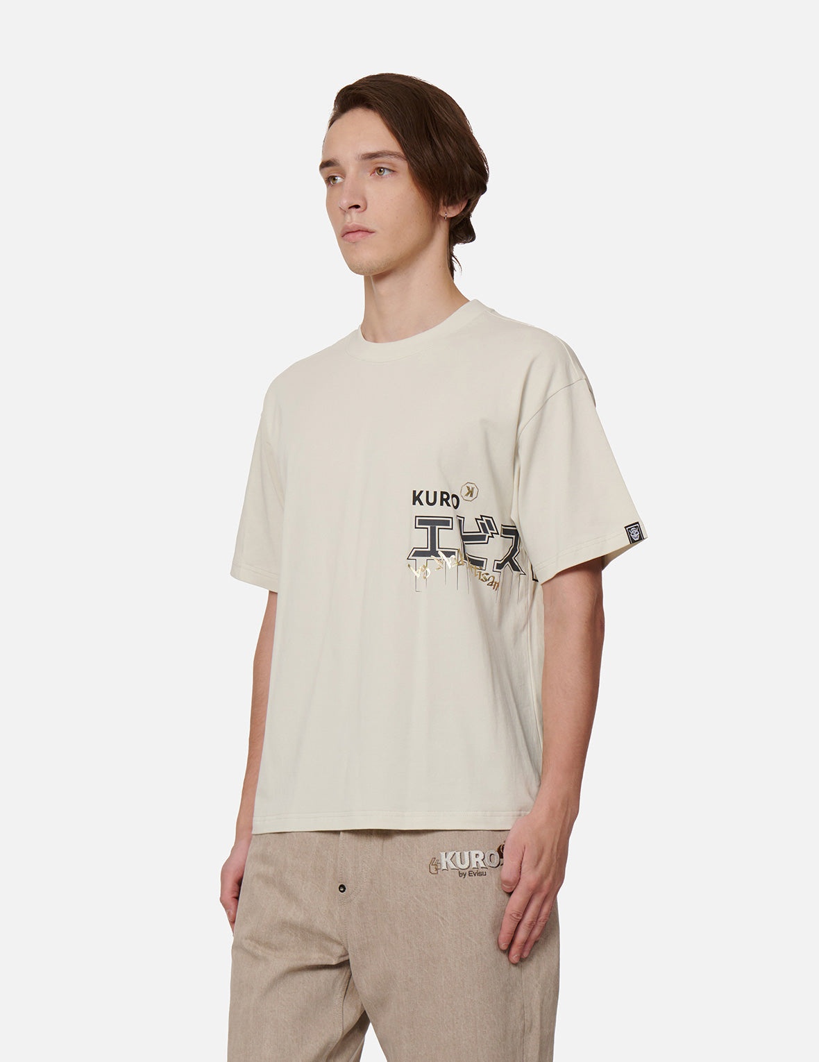 Graffiti Effect Logo and Slogan Print T-shirt - 7