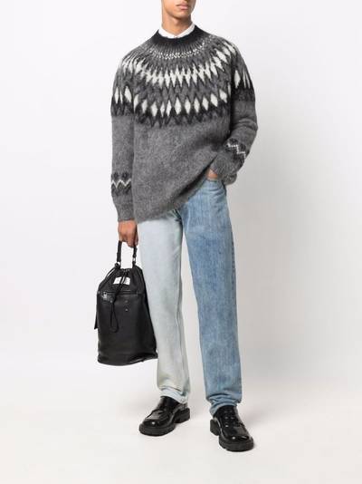 Junya Watanabe MAN geometric-print knitted jumper outlook