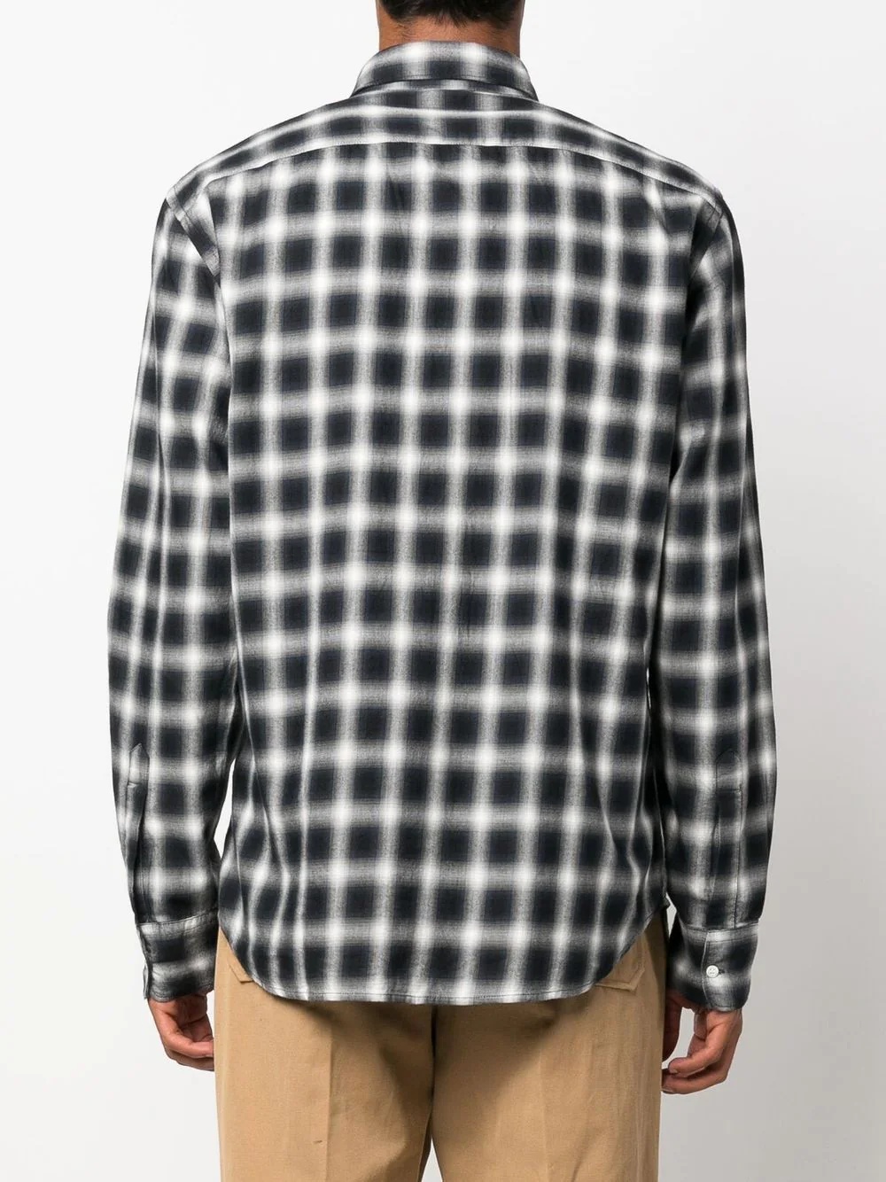 checked long-sleeved shirt - 4