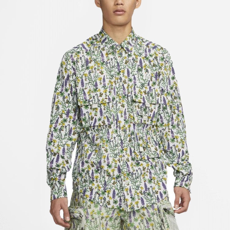 Nike SS22 Dri-FIT ACG UV Version Floral Long Sleeves Shirt Green DN3942-072 - 4