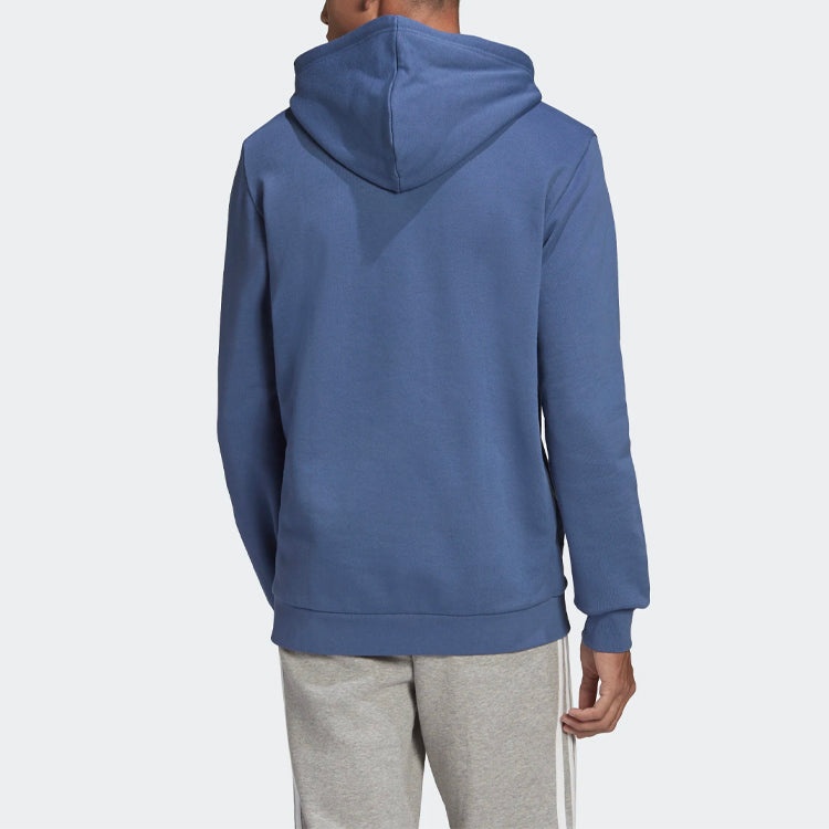adidas originals Printing Logo hooded Long Sleeves Pullover Blue GN3460 - 3