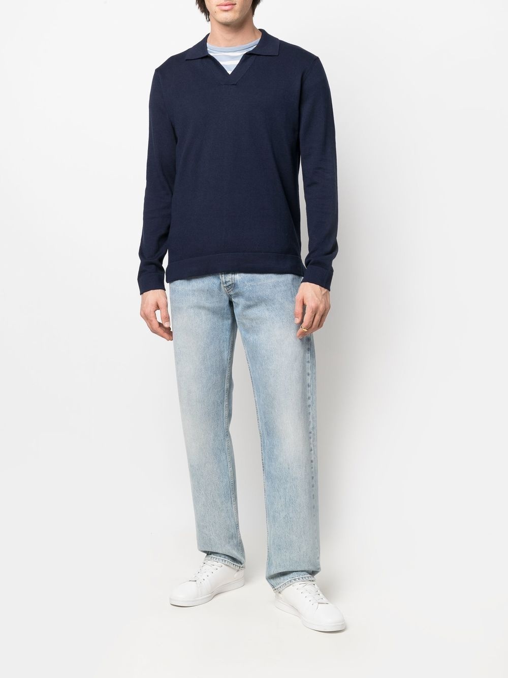 knit polo jumper - 2