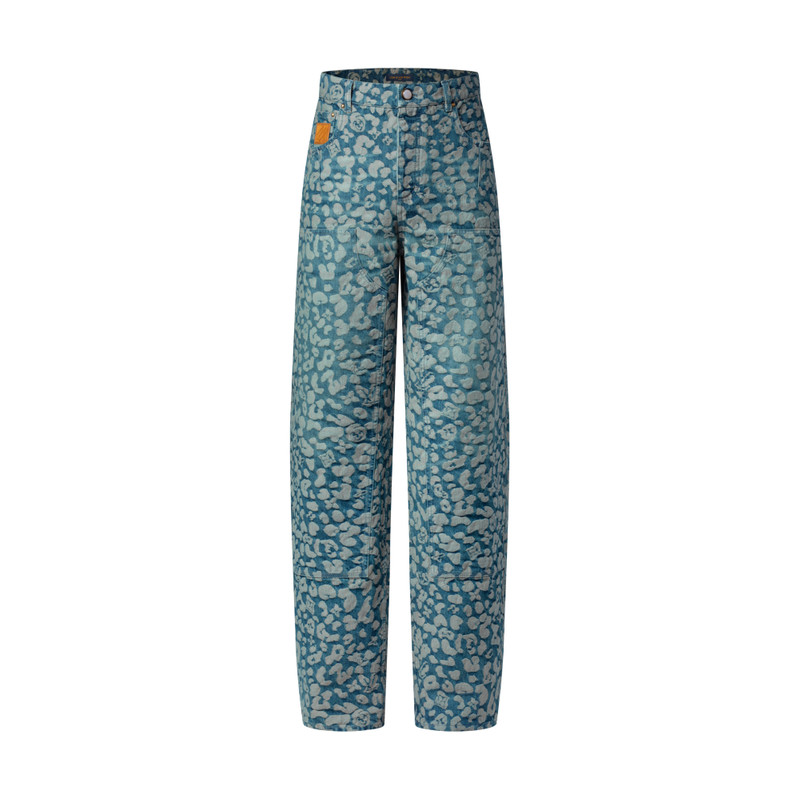 Jacquard Workwear Denim Pants - 1