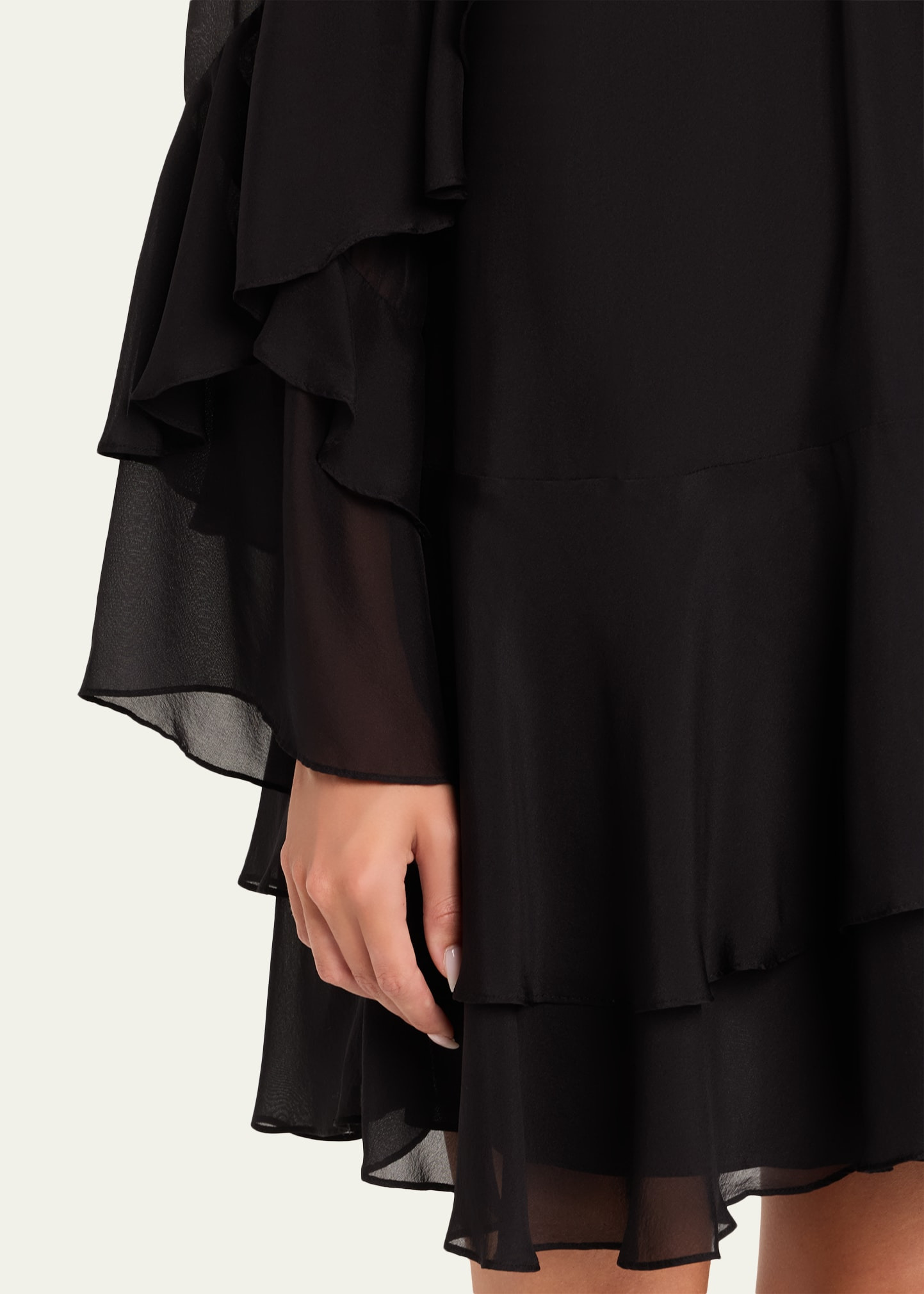 Adlington Ruffled Chiffon Mini Dress - 5