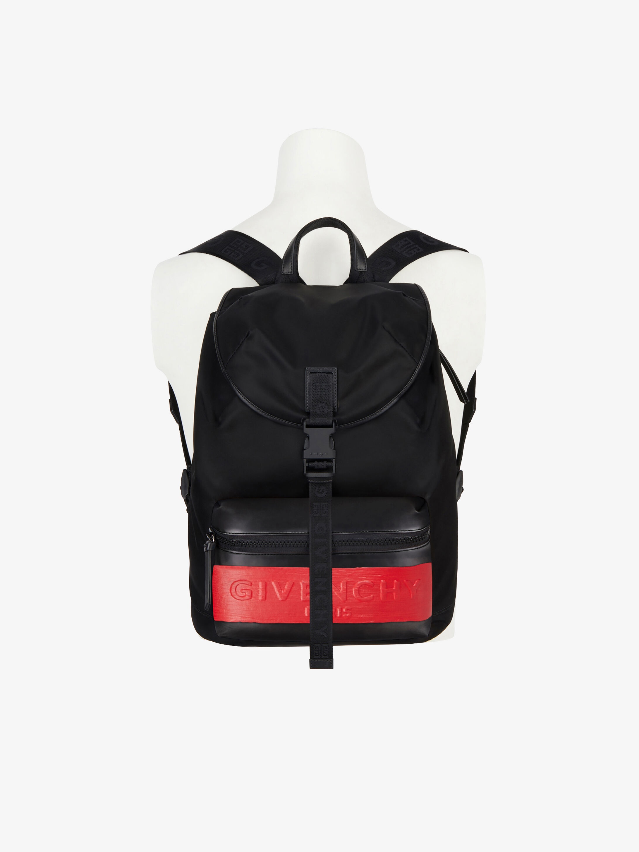 GIVENCHY backpack in nylon with latex band - 1