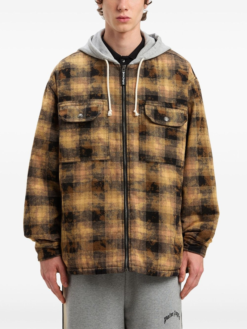 checkered zip-fastened hoodie 3