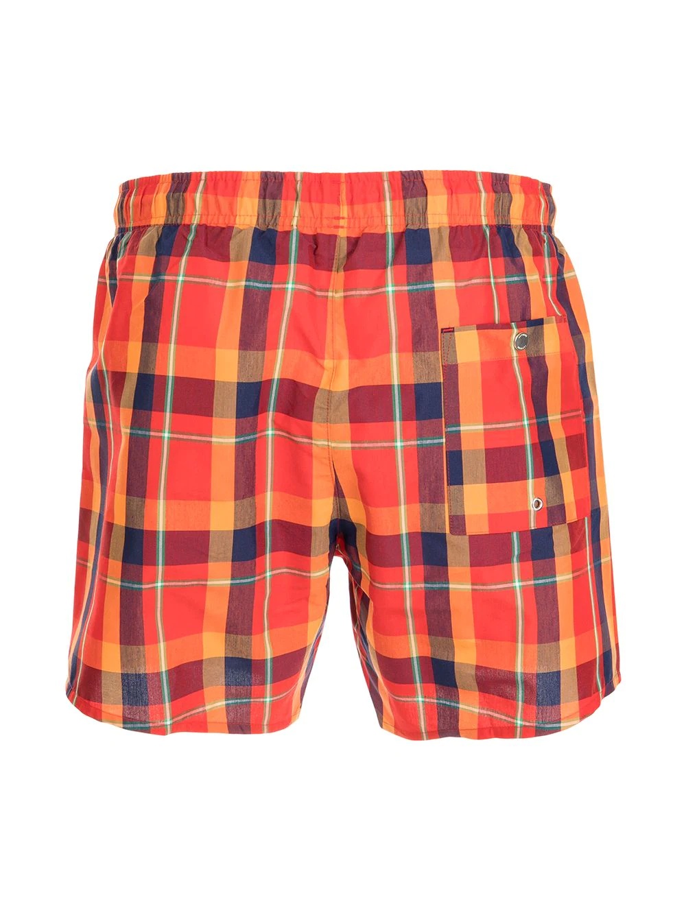 check-print drawstring swim shorts - 2