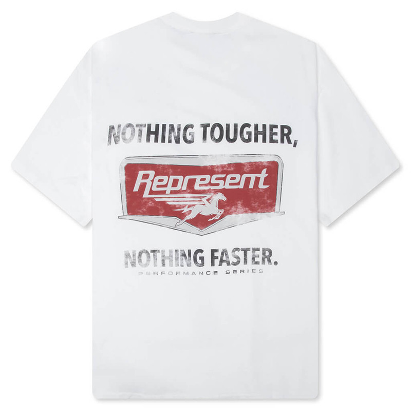 REPRESENT NOTHING FASTER T-SHIRT - FLAT WHITE outlook