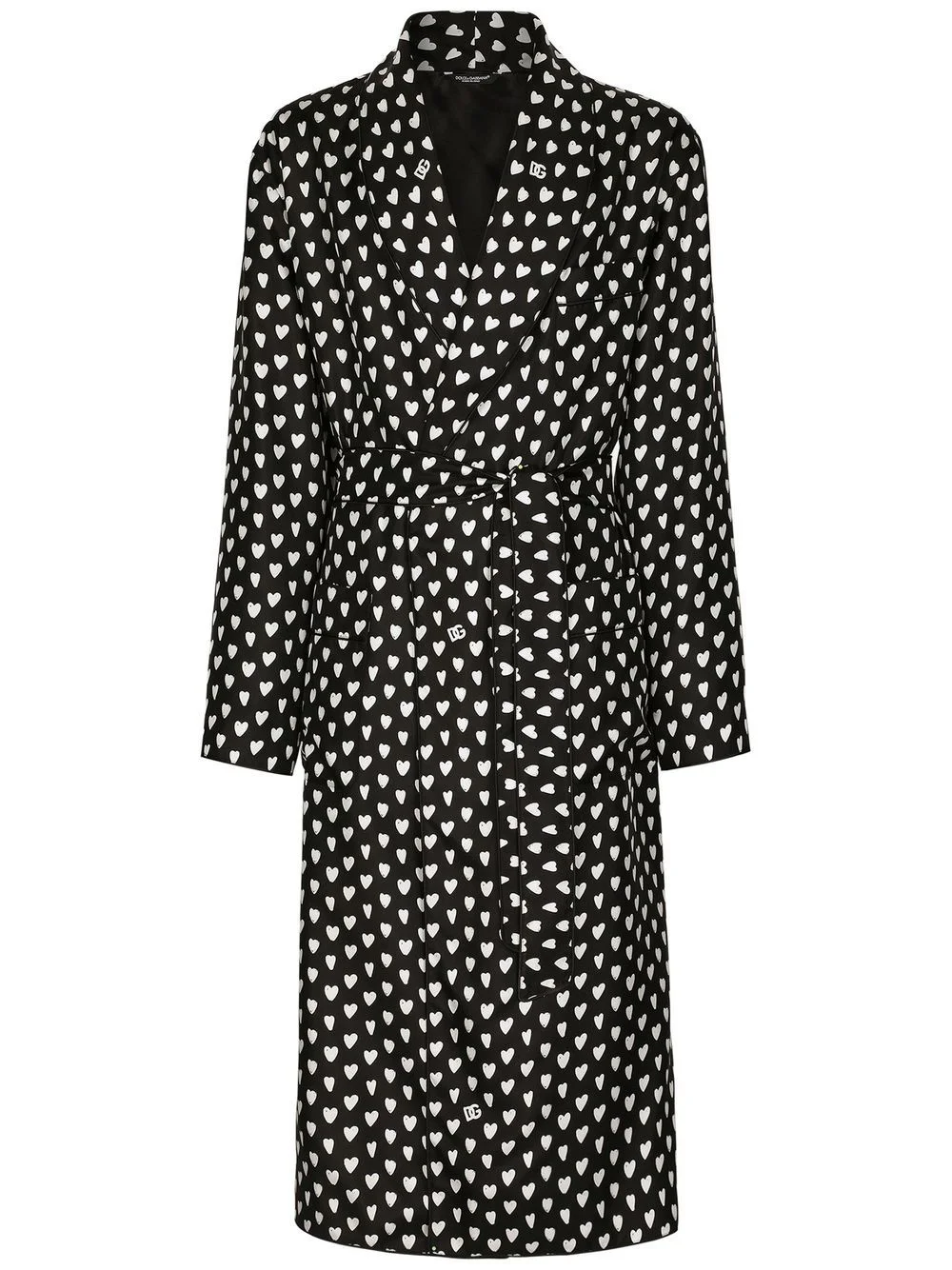 실크 twill robe 와 dg 심장 인쇄 - 1
