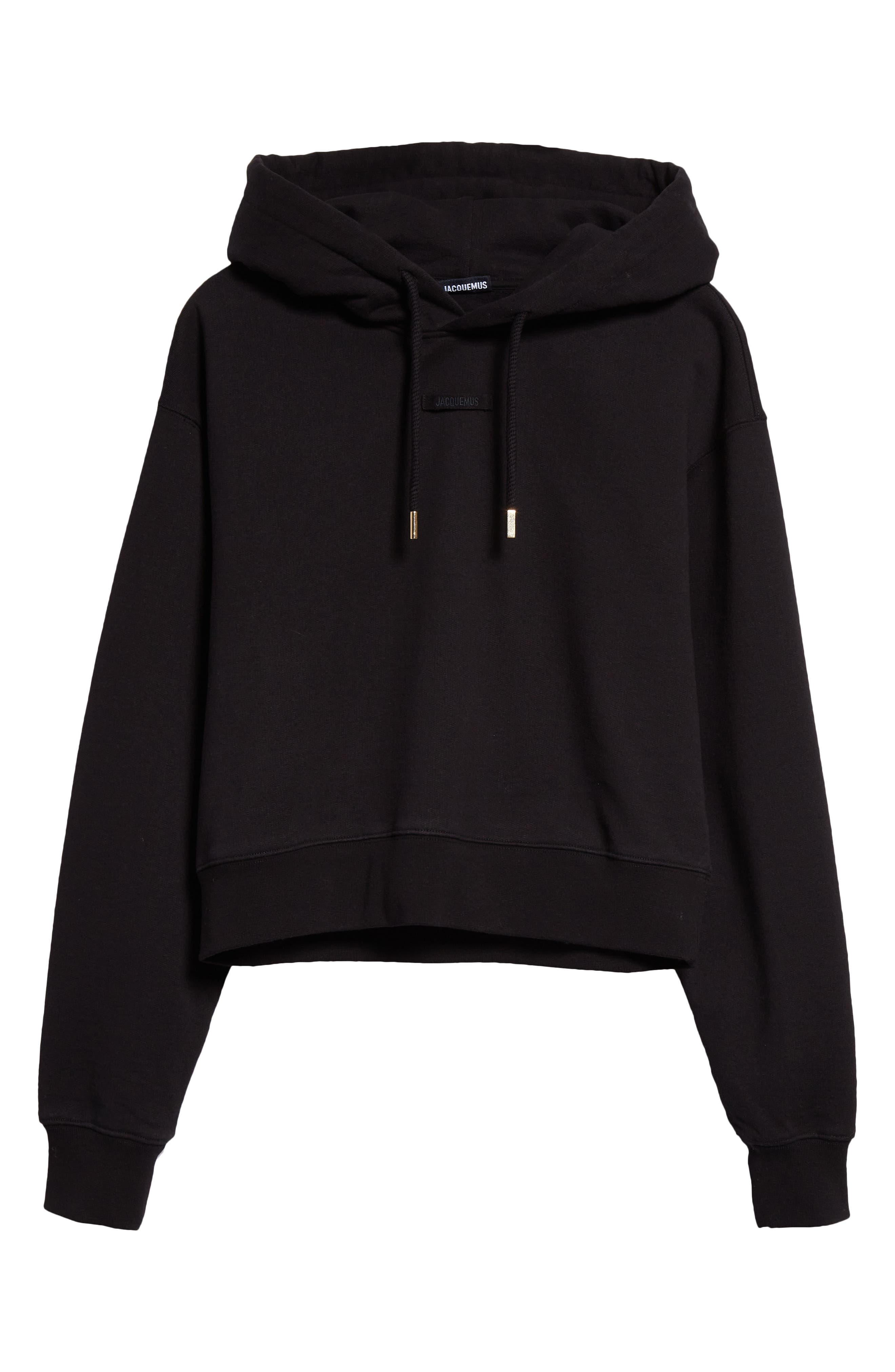 Le Grosgrain Logo Cotton Fleece Crop Hoodie - 5