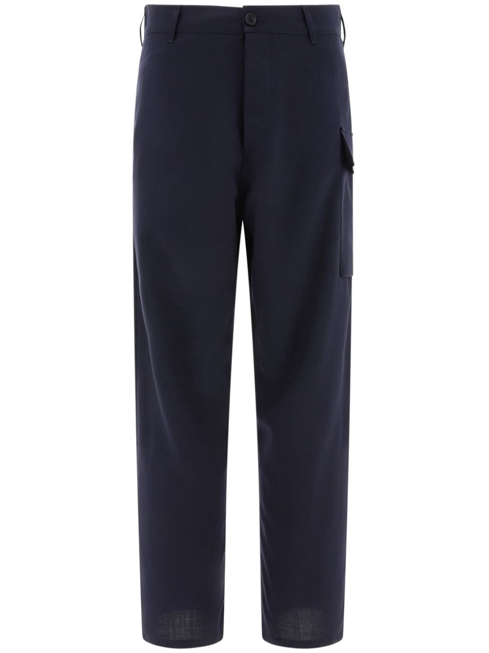 cargo-pocket wool trousers - 1