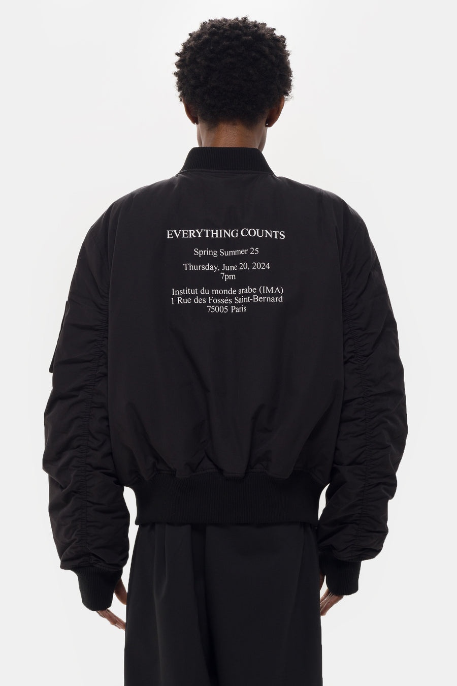 Guest List Classic Bomber Jacket in Black - 3
