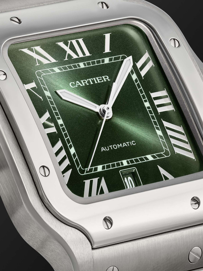 Santos de Cartier Automatic 39.8mm Interchangeable Stainless Steel and Alligator Watch, Ref. No. CRW 5