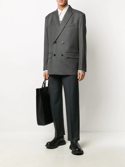 Valentino pinstripe double-breasted blazer outlook