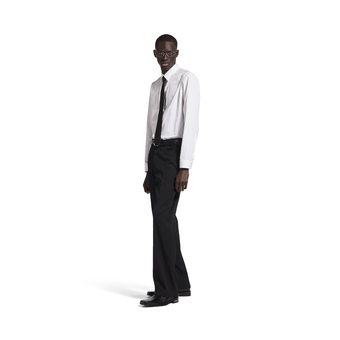 Men's Straight Fit Tailored Pants in Black - 2