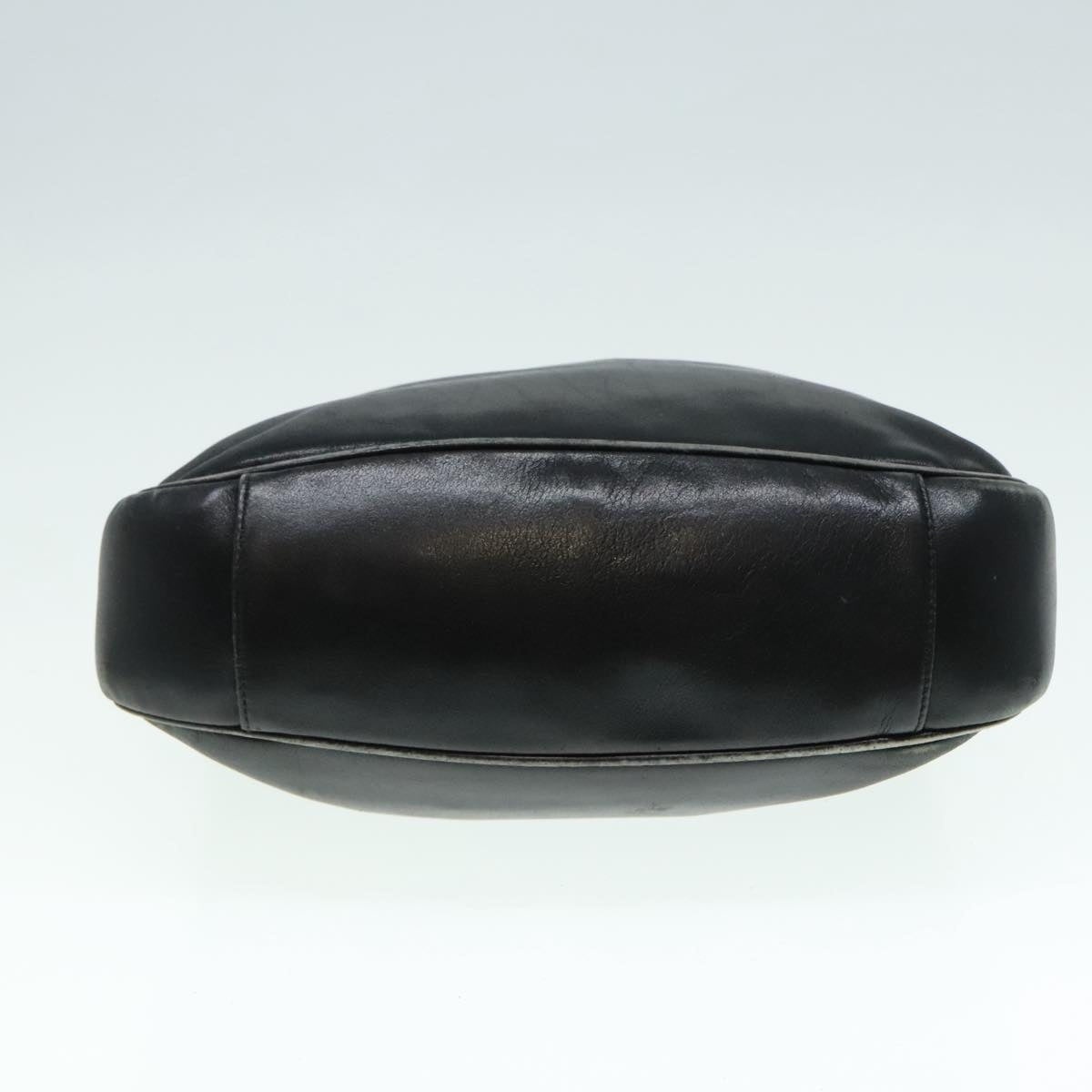 GUCCI Bamboo Hand Bag Leather Black Gold 001 1638 001 1638 - 5