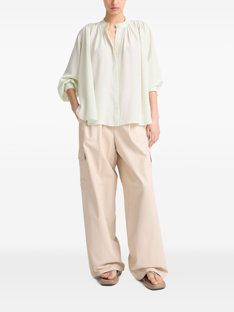 Yves Salomon pleated silk shirt outlook