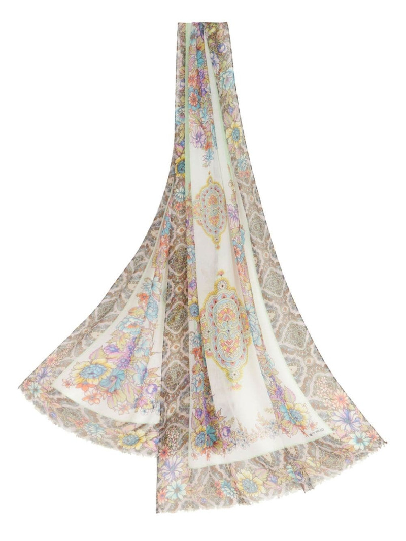 floral-print silk scarf 3