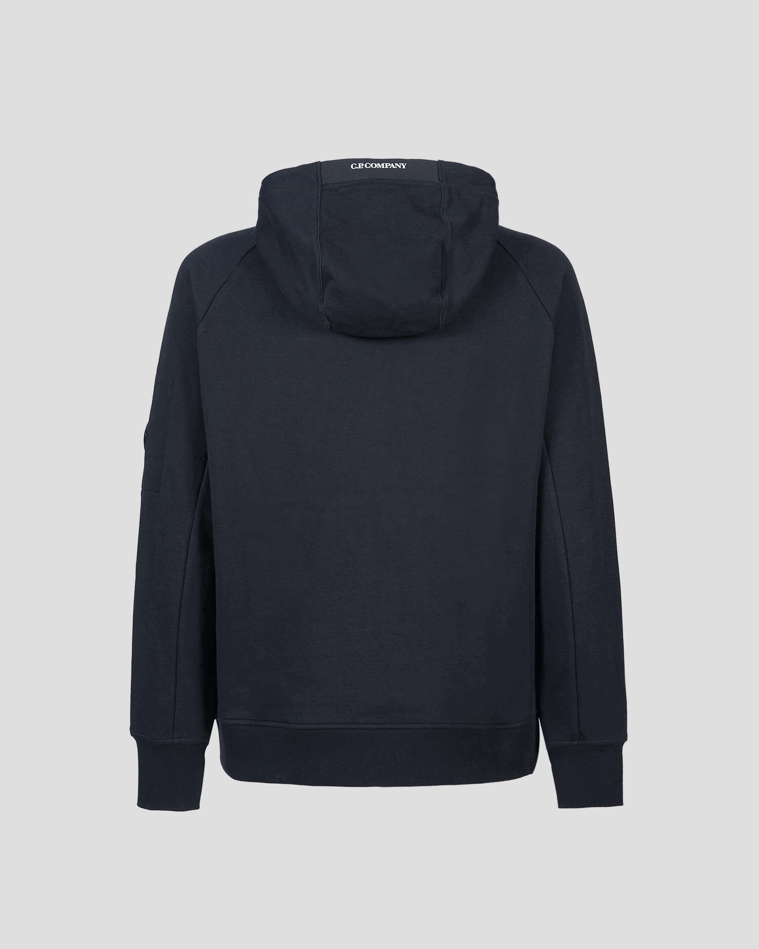 Diagonal Raised Fleece Zipped Lens Hoodie - 8