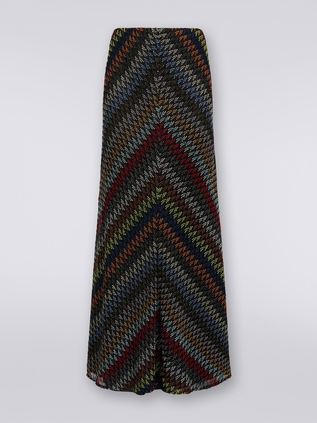 Long lamé viscose skirt - 1