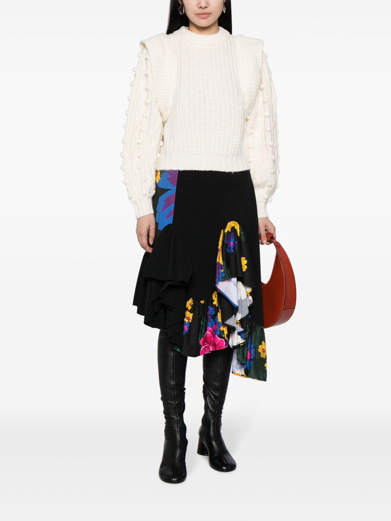 FARM RIO braided-detail chunky-knit jumper outlook