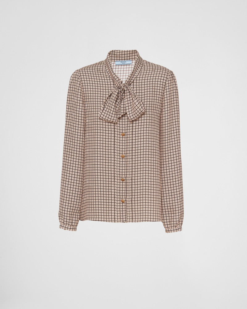 Jacquard crepe de chine shirt - 1