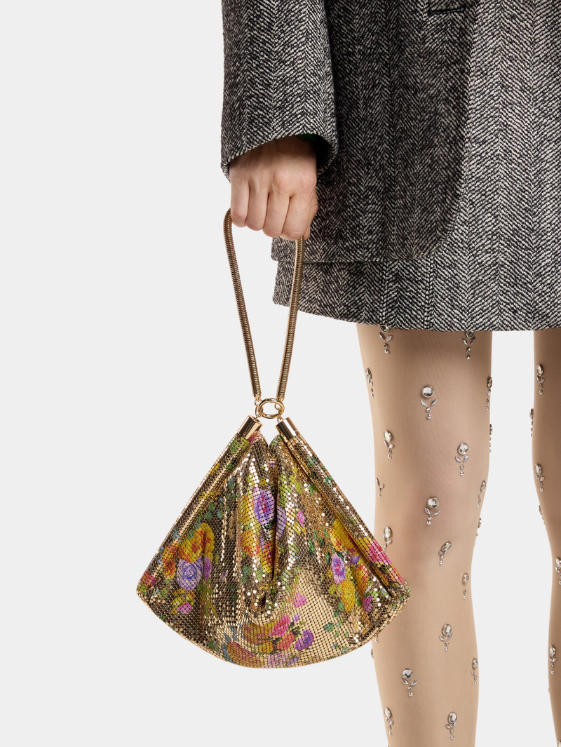 rabanne PIXEL TUBE BAG IN PRINTED MESH outlook