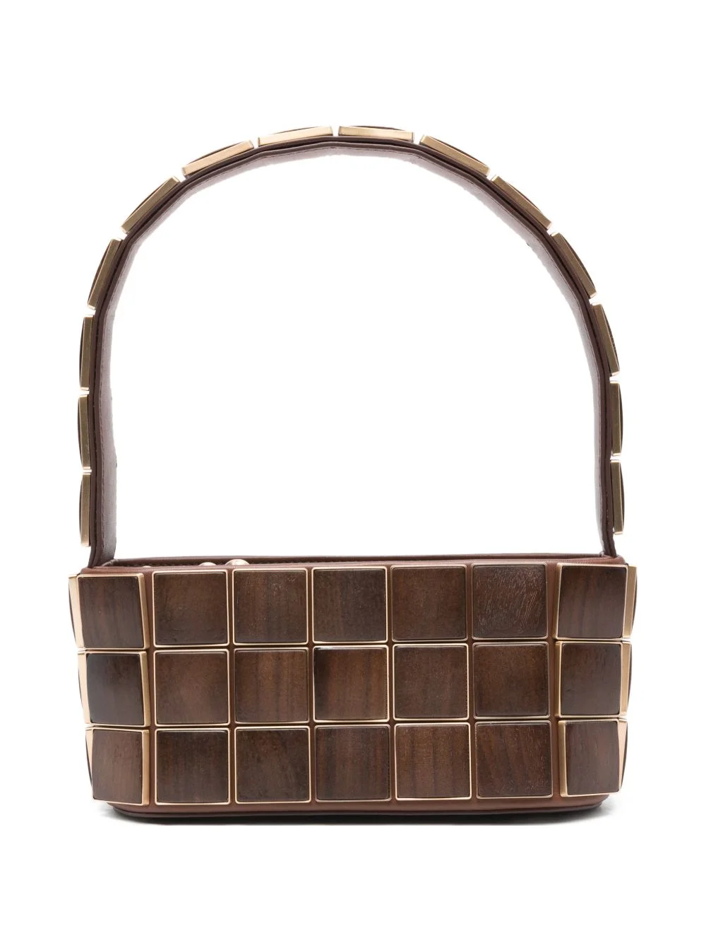 Romy panelled-wood shoulder bag - 1