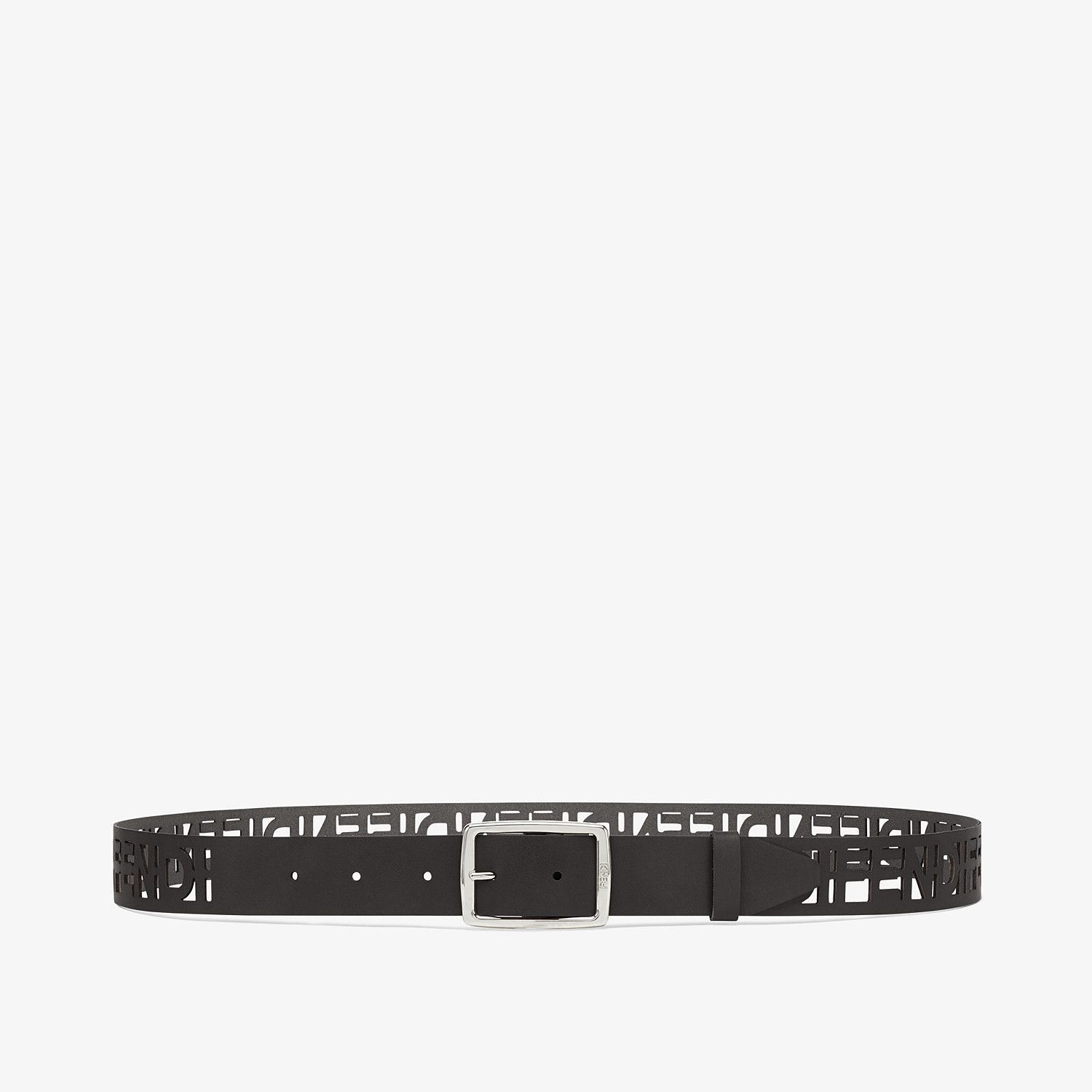 Black leather belt - 1