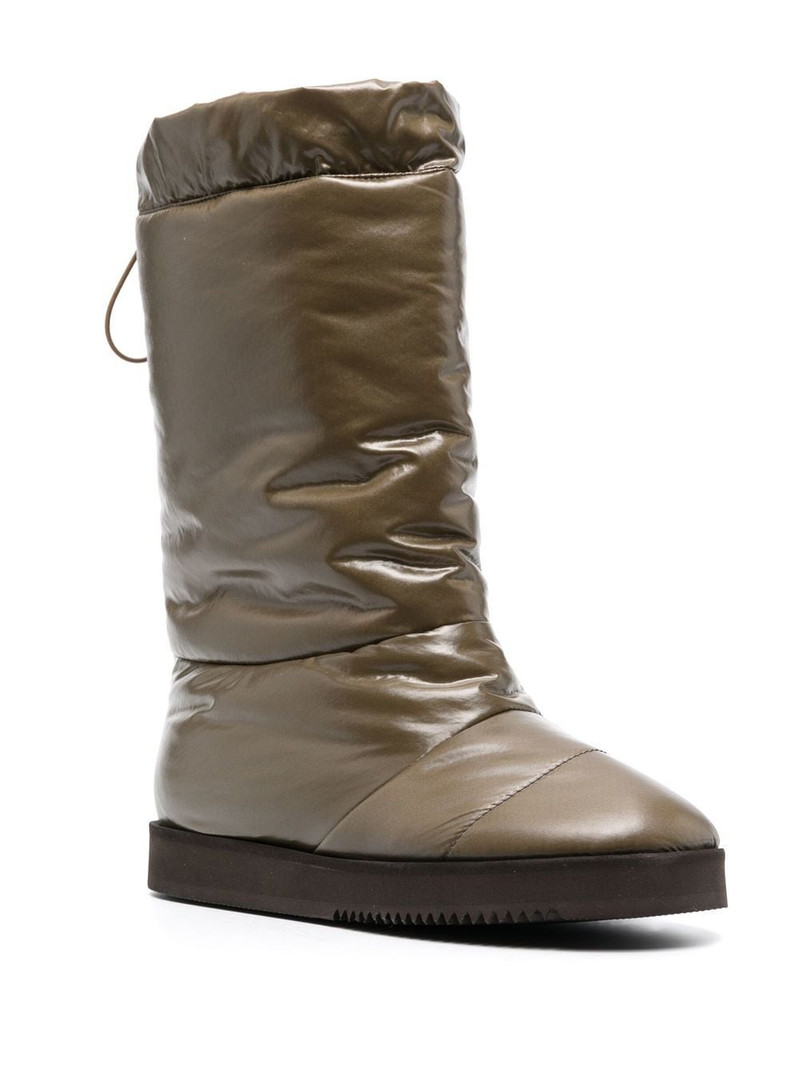 GIABORGHINI patent padded knee-high boots outlook
