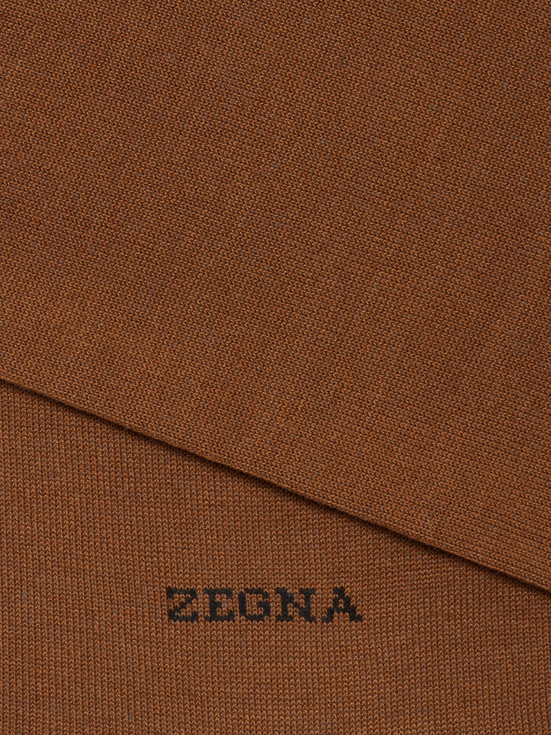 ZEGNA DARK FOLIAGE COTTON BLEND SOCKS outlook
