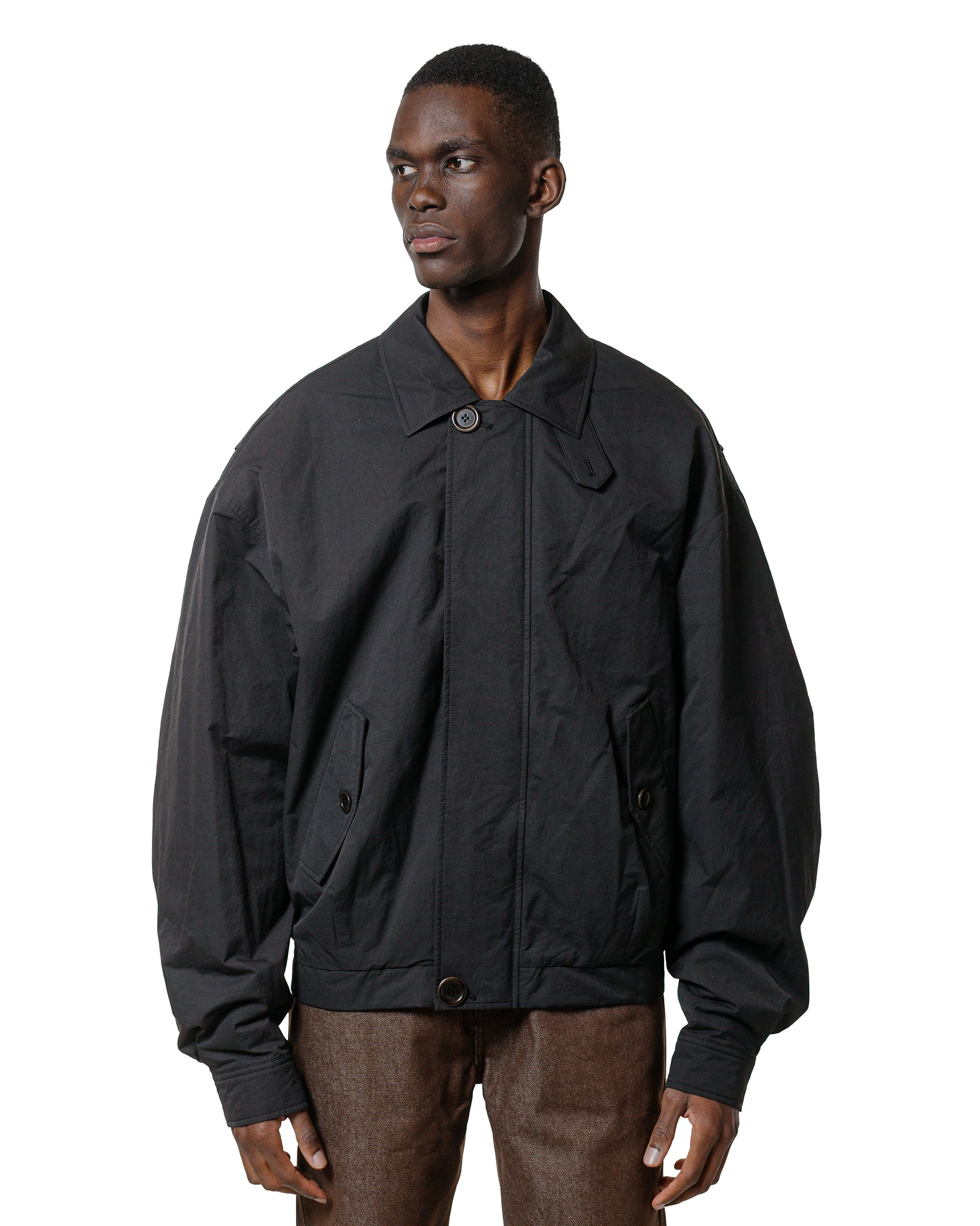 Padded Cotton Nylon Jumper Black - 2
