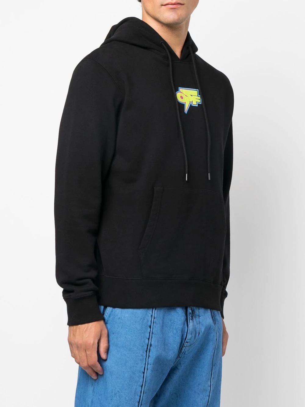 Arrows-print cotton hoodie - 4