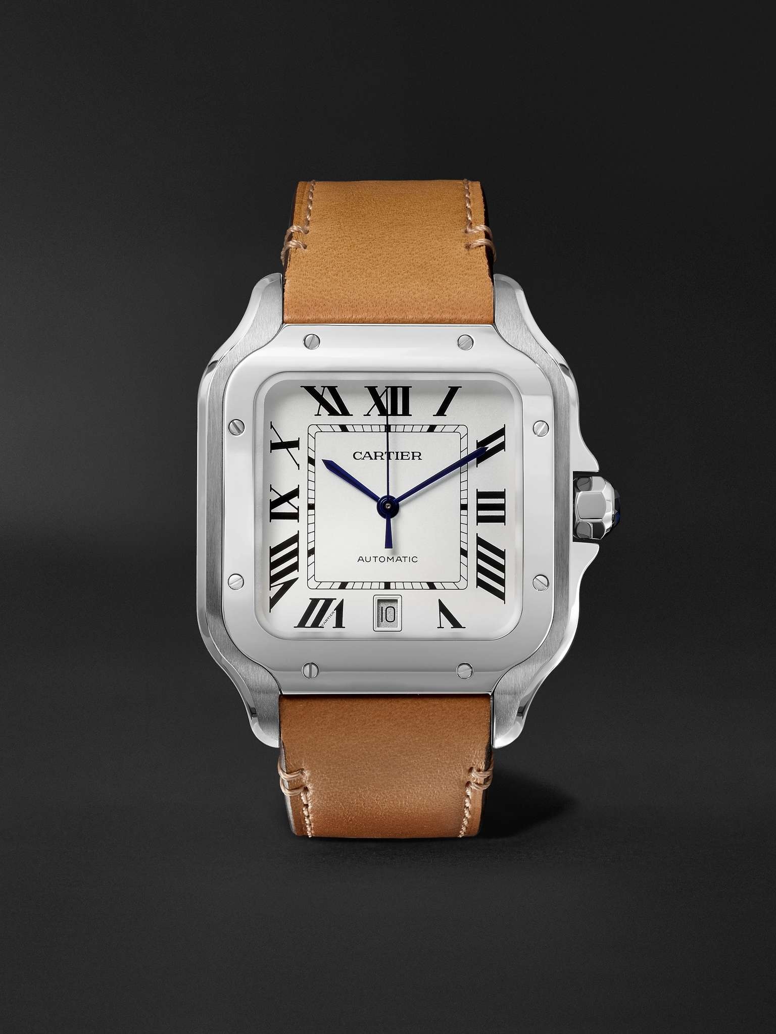 Santos Automatic 39.8mm Interchangeable Stainless Steel and Leather Watch , Ref. No. WSSA0009 - 7