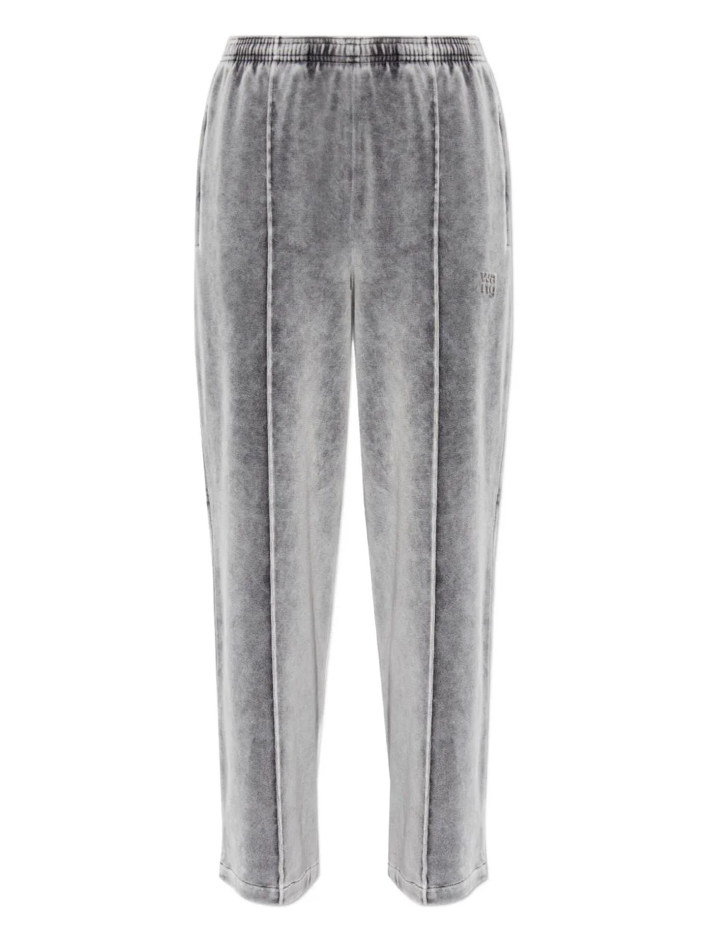 velvet wide-leg sweatpants - 1