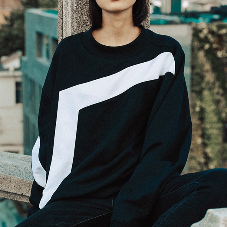 Vans Logo Printing Casual Sports Pullover Couple Style Black VN0A54NCBLK - 5
