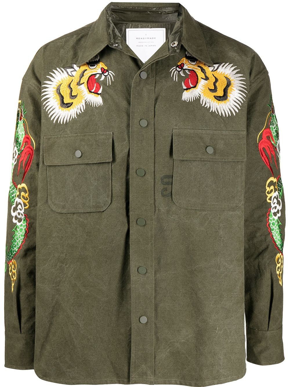 embroidered shirt jacket - 1