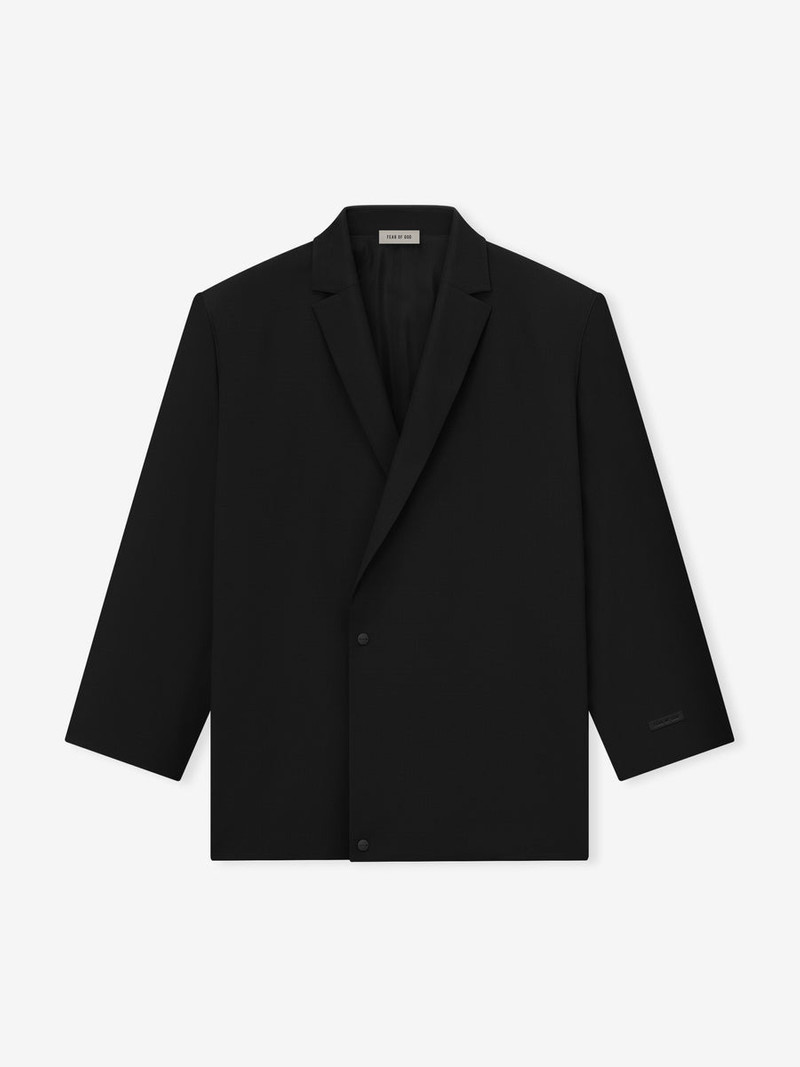 Wool Ripstop Relaxed Long Jacket - 1